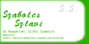 szabolcs szlavi business card
